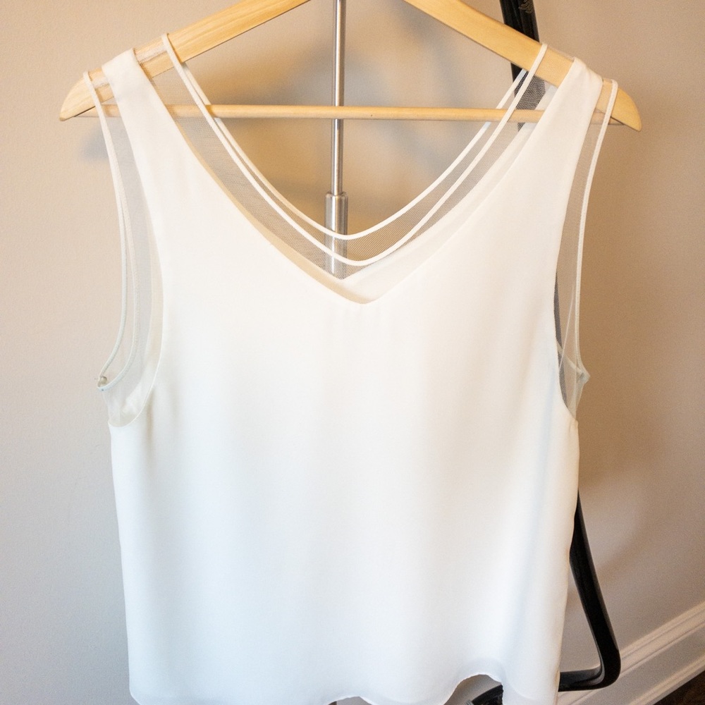 Babaton Camisole White w/ Mesh Size M